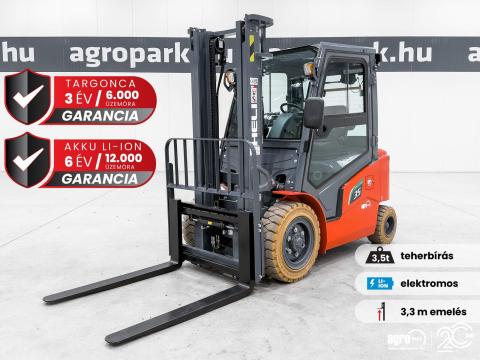 ÚJ HELI G2-S 3,5 tonnás Li-ion elektromos targonca 3,3 méteres emeléssel