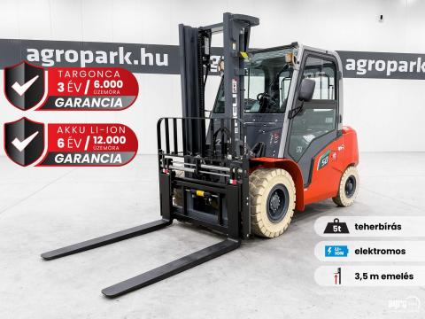 BÉRELHETŐ - ÚJ HELI CPD50-G2A11LI G2, 5 tonnás Li-ion elektromos targonca 3,5 méteres emeléssel BÉRELHETŐ - ÚJ HELI CPD50-G2A11LI G2, 5 tonnás Li-ion elektromos targonca 3,5 méteres emeléssel