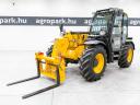 JCB 535-95 (619 üzemórás) teleszkópos rakodó, Joystick, Powershift, klíma, Q-FIT raklapvillával