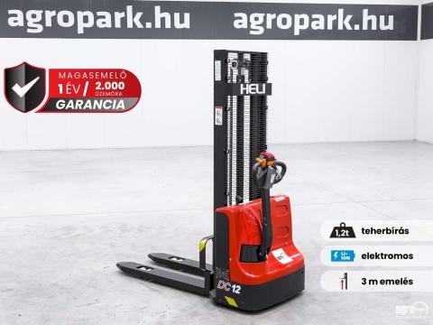 ÚJ HELI CDD12J-LI 1,2 tonnás Li-ion elektromos gyalogkíséretű magasemelő 3 méteres emeléssel ÚJ HELI CDD12J-LI 1,2 tonnás Li-ion elektromos gyalogkíséretű magasemelő 3 méteres emeléssel