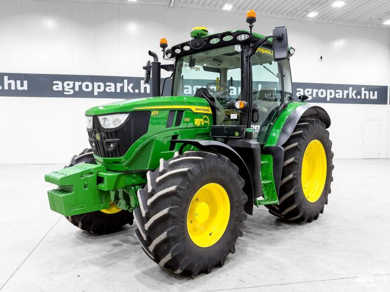 John Deere 6R 130 (511 üzemóra) AutoQuad Plus 24/24 50 km/h váltó, rugózott híd és fülke, G5 kijelző, SF7500 AutoTrac, légfék, LED, Trelleborg