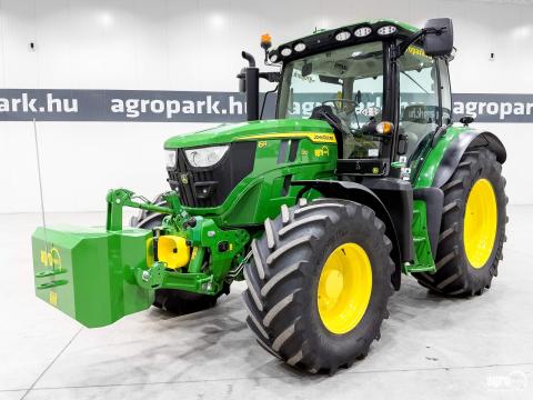 John Deere 6R 130 (1021 üzemóra) AutoQuad Plus 24/24 50 km/h váltó, rugózott híd és fülke, légfék, frontkardán