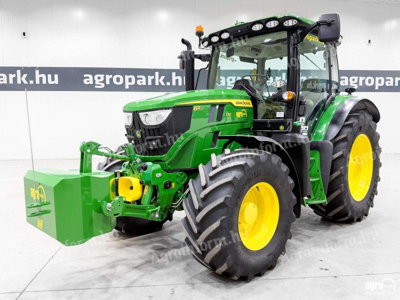 John Deere 6R 130 (1021 üzemórás) AutoQuad Plus 24/24 50 km/h váltó, rugózott híd és fülke, légfék, frontkardán