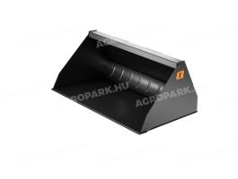 ÚJ Quicke GL+ gabonakanál Manitou rakodókhoz, 1,55 m³ méretben. 220 cm széles, erősített kivitel, cserélhető kopóéllel