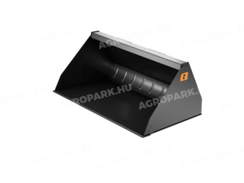 ÚJ Quicke GL+ gabonakanál Manitou rakodókhoz, 1,55 m³ méretben. 220 cm széles, erősített kivitel, cserélhető kopóéllel