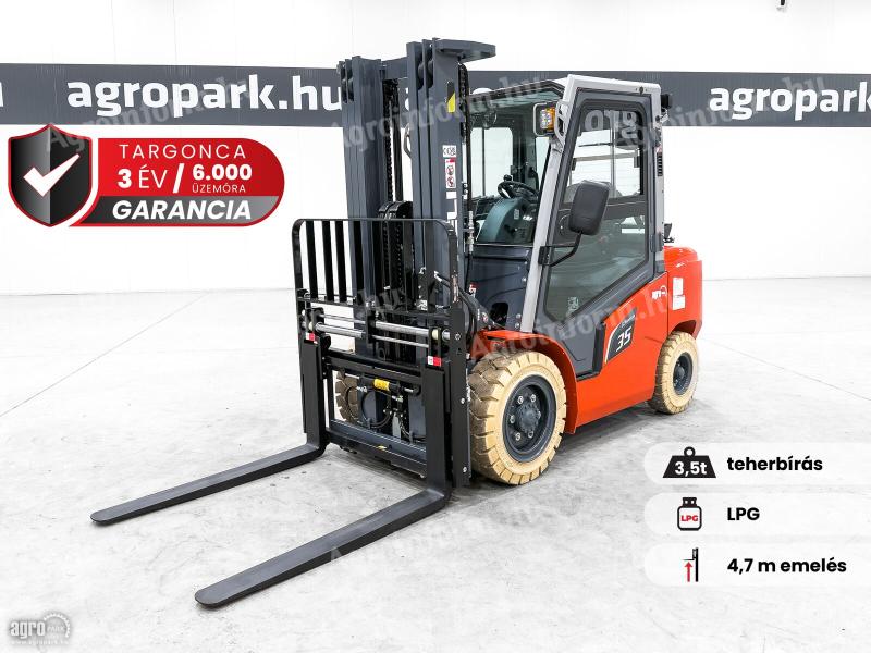 ÚJ HELI G3 3,5 tonnás LPG targonca 4,7 méteres emeléssel