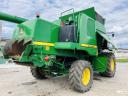 John Deere T660 4WD (3489/5619 üzemórás) 6 ládás, 6,7 m-es 622 R asztal+kocsi, 11000 liter magtartály