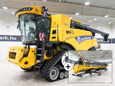 New Holland CR9.80 SmartTrax 4WD (1970/2757 üzemóra) rotoros, 10,7 m vágóasztal, szállítókocsi, összkerék, 72 cm-es gumihevederek
