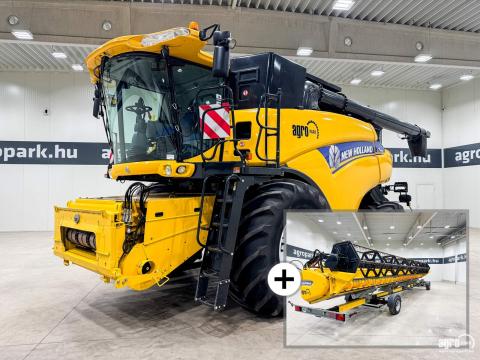 New Holland CR9090 4WD (2170/2677 üzemóra) rotoros, 10,7 m Varifeed asztal, kocsi, repcekaszák, kétfokozatú rotormeghajtás, 900/60R38 Michelin, hozammérő, összkerékhajtás