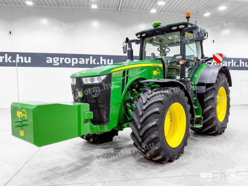 John Deere 8400R (4396 üzemórás) e23 Powershift 50 km/h váltó, rugózott híd, rugózott fülke, SF3000 AutoTrac, légfék, 5 pár hidraulikakör