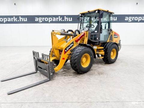ÚJ Lovol FL918 kompakt kerekes rakodógép, Joystick, klíma, 2 db kanál, raklapvilla, Kubota