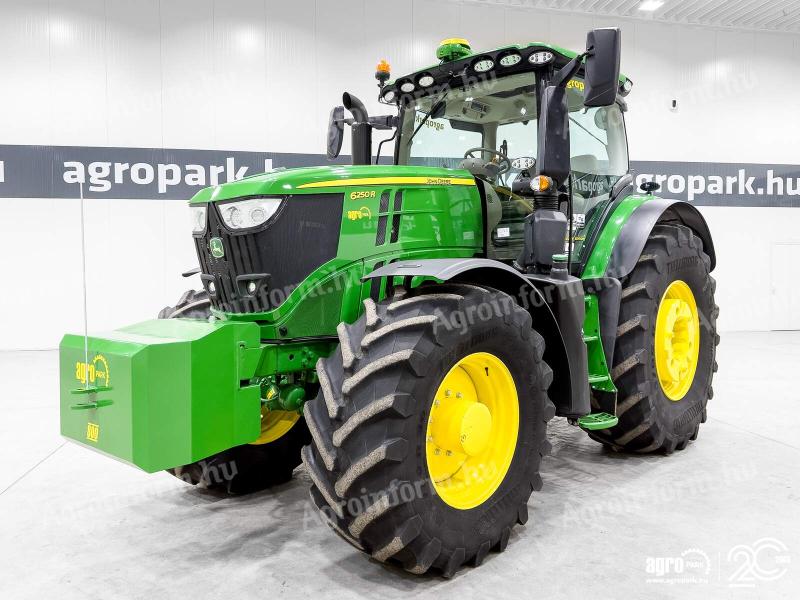 John Deere 6250R (2416 üzemórás) AutoPowr IVT 50 km/h váltó, rugózott híd, rugózott fülke, SF7500 AutoTrac, légfék, CommandPro, LED, iTEC, Trelleborg
