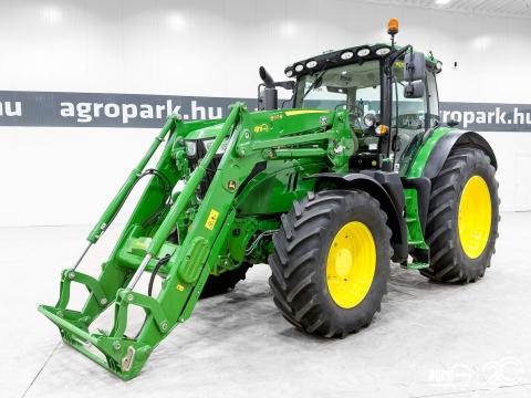 John Deere 6175R (2958 üzemórás) DirectDrive 24/24 40 km/h váltó, rugózott híd, rugózott fülke, JD 663R homlokrakodó, légfék, fronthidraulika, frontkardán, Michelin John Deere 6175R (2958 üzemórás) DirectDrive 24/24 40 km/h váltó, rugózott híd, rugózott fülke, JD 663R homlokrakodó, légfék, fronthidraulika, frontkardán, Michelin