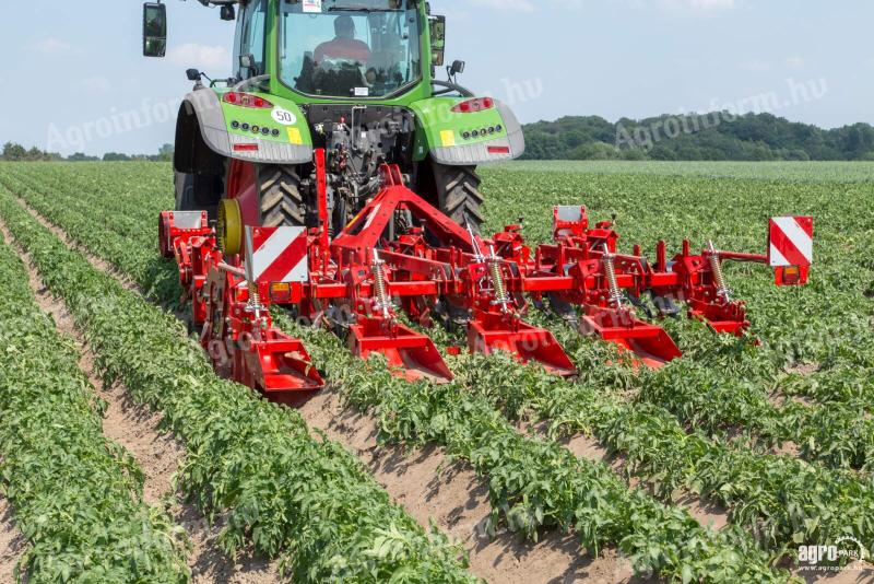 ÚJ GRIMME GH 4 Négysoros bakháthúzó, 75 cm sortáv, rozsdamentes acél bakhátformáló elemek