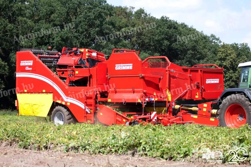 ÚJ GRIMME SE 150-60 vontatott, kétsoros burgonya betakarítógép, UB típusú XXL leválasztó, 6.000 kg bunkerkapacitás, légfék, kamerarendszer 4 kamerával