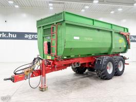Pronar T700 14.430 kg teherbírás, hátra billenő teknős monocoque pótkocsi, 23 m³,  35 cm magasító, légfék