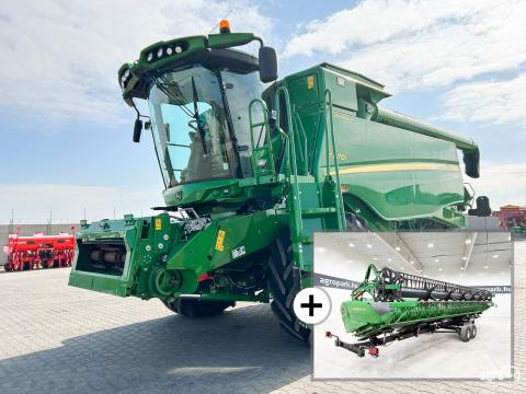 John Deere T670i Hillmaster (1197/1766 üzemóra) 6 ládás, 9,15 m 630X Vario vágóasztal, szállítókocsi, repcekaszák, SF6000 AutoTrac, doblassító, ProDrive, 800/65R32 Michelin