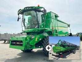 John Deere T670i Hillmaster (900/1425 üzemóra) 6 ládás, 9,15 m 630X Vario vágóasztal, szállítókocsi, repcekaszák, SF6000 AutoTrac, doblassító, kukorica készlet, ProDrive, 800/65R32, kompresszor