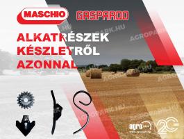 ÚJ Maschio Gaspardo alkatrészek teljes választéka az AGROPARK-nál. raktárkészletről azonnal vagy rövid szállítási idővel, házhozszállítással is