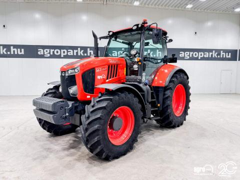 Kubota M7153 (1206 üzemórás) 30/15 Powershift 50 km/h váltó, rugózott híd, rugózott fülke, légfék, 4 pár hidr. kör