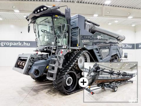 Fendt Ideal 9 T (1033/1634 üzemóra) rotoros, 12,2 m hevederes 7040 asztal, szállítókocsi, IDEALharvest, aut. kormányzás, 762 mm hevederek, hozam- és nedvességmérő, LED