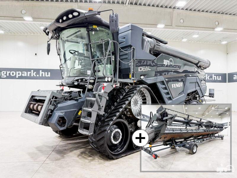 Fendt Ideal 9 T (1033/1634 üzemóra) rotoros, 12,2 m hevederes 7040 asztal, szállítókocsi, IDEALharvest, aut. kormányzás, 762 mm hevederek, hozam- és nedvességmérő, LED