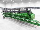 John Deere 630R 9,15 méteres gabona vágóasztal, kéttengelyes szállítókocsival