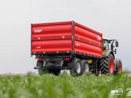 ÚJ Krampe FLEXBODY TDK18-500 17.300 kg teherbírás, tandem prémium pótkocsi, 19,5 m³, 80+80 cm moduláris oldalfal, LED, 40 km/h