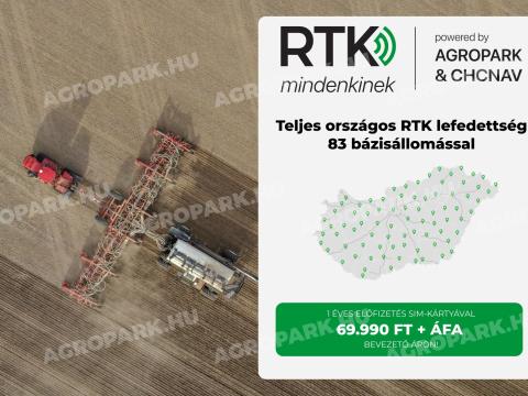 ÚJ RTKmindenkinek 1 éves RTK előfizetés. garantált 2,5 cm-es RTK pontosság, országos lefedettség 83 db bázis állomással, 4G Multi-SIM kártyával, ipari stabilitás ÚJ RTKmindenkinek 1 éves RTK előfizetés. garantált 2,5 cm-es RTK pontosság, országos lefedettség 83 db bázis állomással, 4G Multi-SIM kártyával, ipari stabilitás