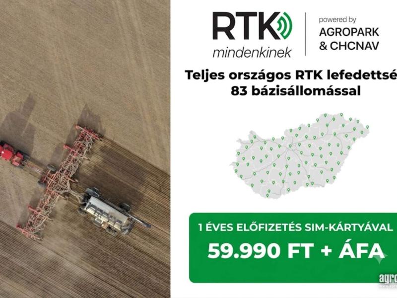 ÚJ RTKmindenkinek 1 éves RTK előfizetés. garantált 2,5 cm-es RTK pontosság, országos lefedettség 83 db bázis állomással, 4G Multi-SIM kártyával, ipari stabilitás ÚJ RTKmindenkinek 1 éves RTK előfizetés. garantált 2,5 cm-es RTK pontosság, országos lefedettség 83 db bázis állomással, 4G Multi-SIM kártyával, ipari stabilitás