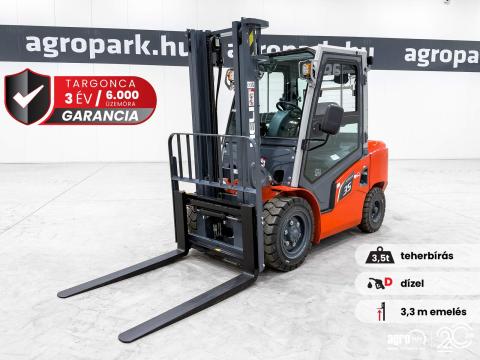 ÚJ HELI G3 3,5 tonnás Dízel targonca 3,3 méteres emeléssel ÚJ HELI G3 3,5 tonnás Dízel targonca 3,3 méteres emeléssel