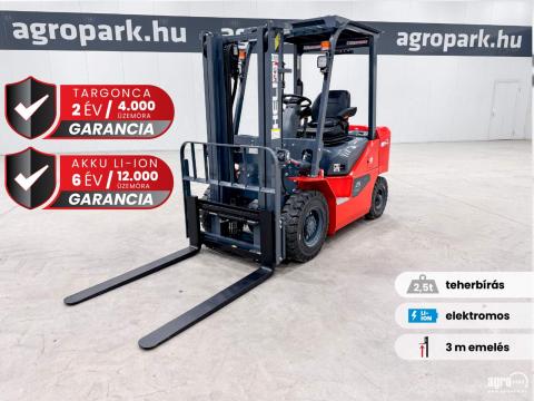 BÉRELHETŐ - ÚJ HELI K3 2,5 tonnás Li-ion elektromos targonca 3 méteres emeléssel. Bérgépek, Gépbérlet, Bér Targoncák, Targonca Bérlés