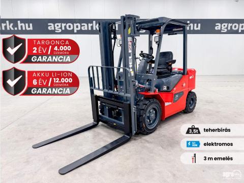 BÉRELHETŐ - ÚJ HELI K3 3,5 tonnás Li-ion elektromos targonca 3 méteres emeléssel. Bérgépek, Gépbérlet, Bér Targoncák, Targonca Bérlés