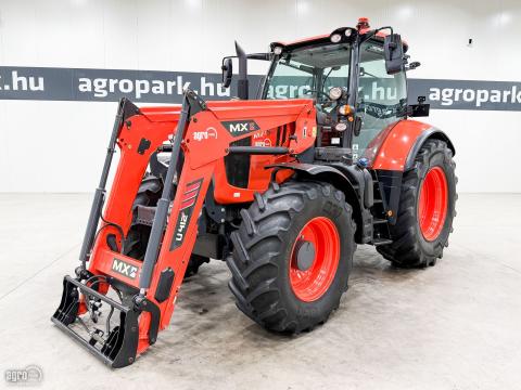 Kubota M7152 (2348 üzemóra) 54/27 Powershift 50 km/h, rugózott híd, rugózott fülke, MX U412+ homlokrakodó, légfék, 4 pár hidr.kör