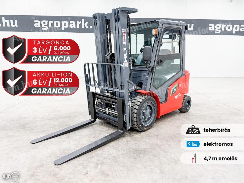 ÚJ HELI G2-M 3,5 tonnás Li-ion elektromos targonca 4,7 méteres emeléssel