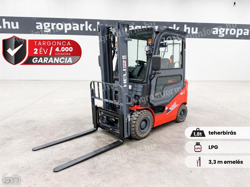 ÚJ HELI H3 1,8 tonnás LPG targonca 3,3 méteres emeléssel