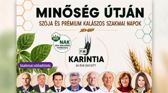 A minőség útján – Szója és Prémium Búza Szakmai Napok