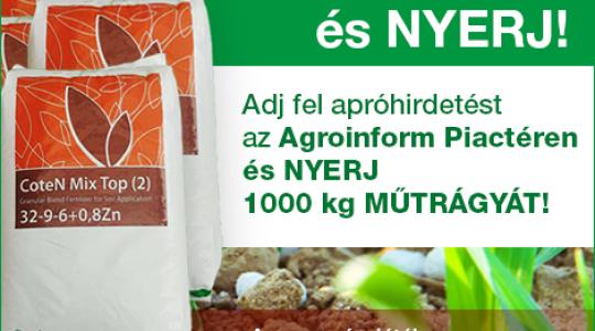 Műtrágyát vennél? Ne tedd, inkább nyerd meg az Agroinformmal! 