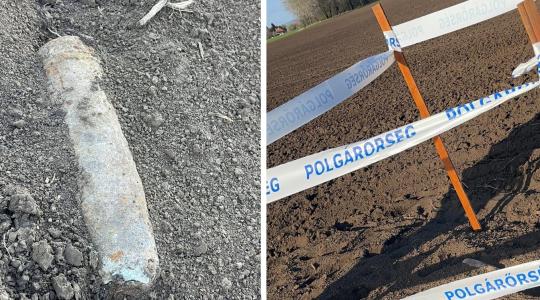 Bombát talált a traktoros – Képek!