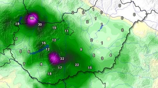 Időjárás: Felhőszakadás és zivatarok! Nézd meg, hol, mennyi eső lesz!