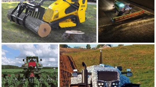 Luxuskombájn, automata kormányzású sorközművelő kultivátor, új mini rakodógép