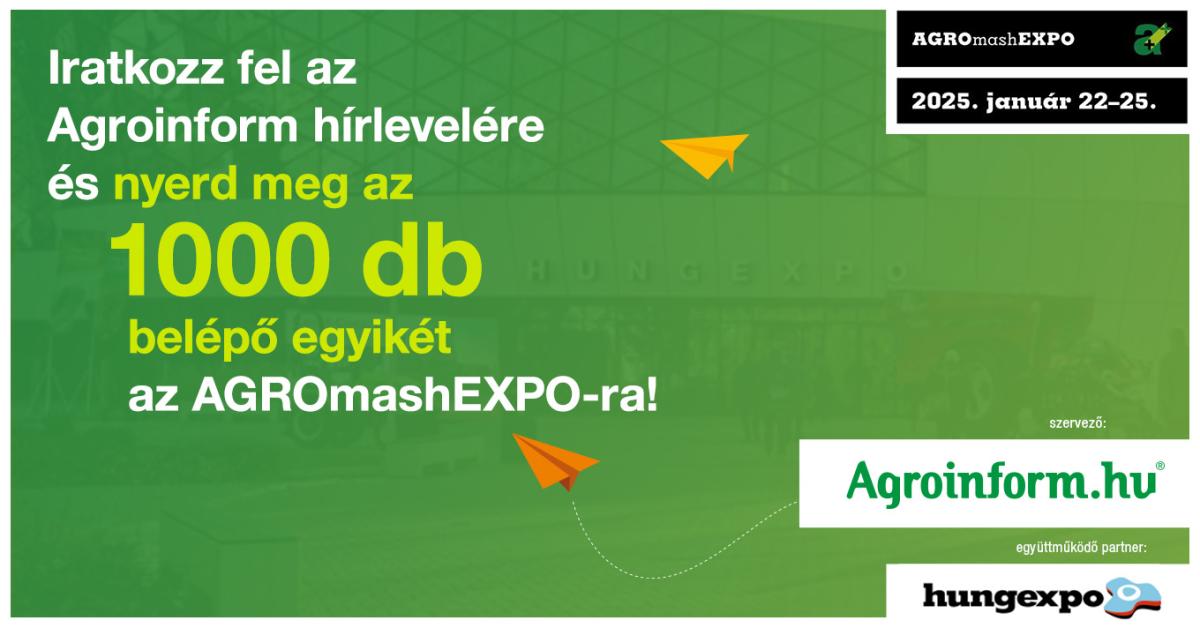 Nyerd meg a belépődet az AGROmashEXPO-ra!