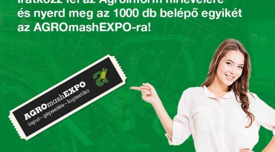 Ingyen jegy az AGROmashEXPO-ra? Játssz velünk!