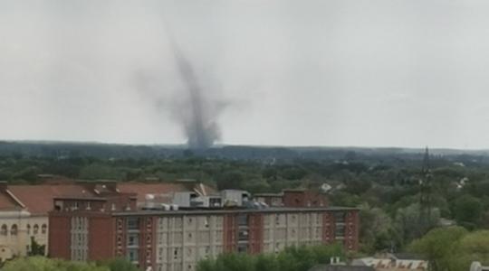 Tornádó Debrecen határában