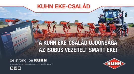 A KUHN ekecsalád újdonsága az ISOBUS vezérelt SMART eke!