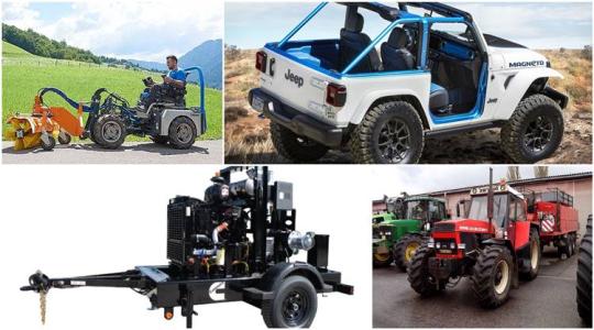 Új elektromos Jeep terepjáró, többcélú kisgépek, betakarítás mesterfokon