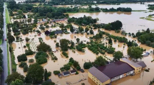 Videón a Rába tetőzése Körmendnél