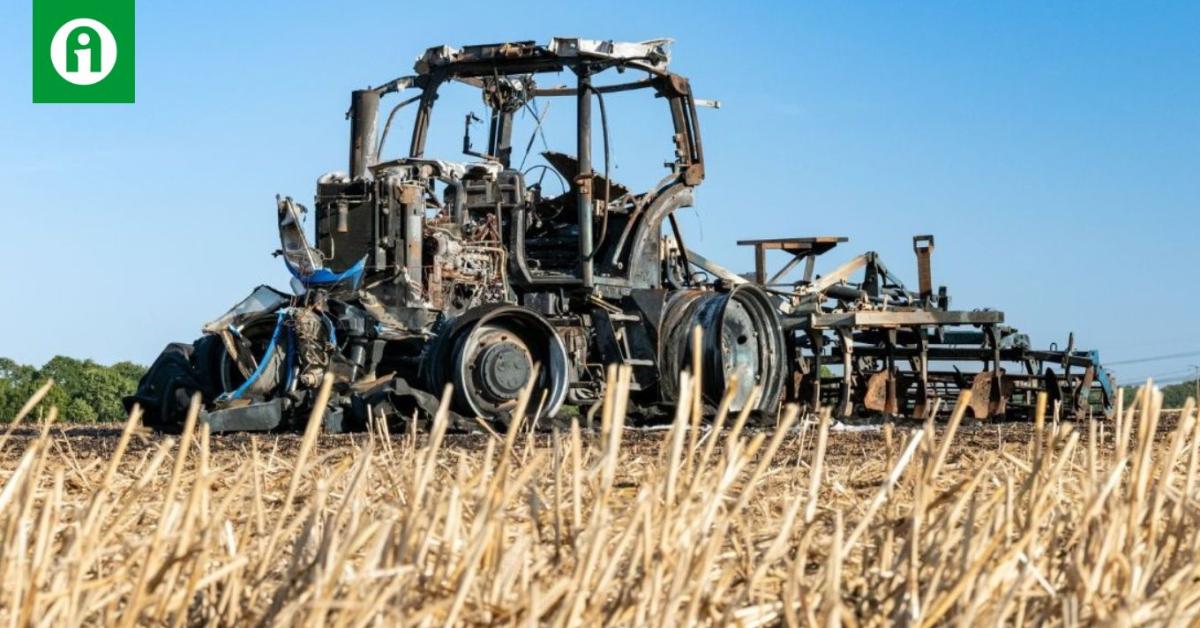 Kiégett a traktora és még szét is lopták