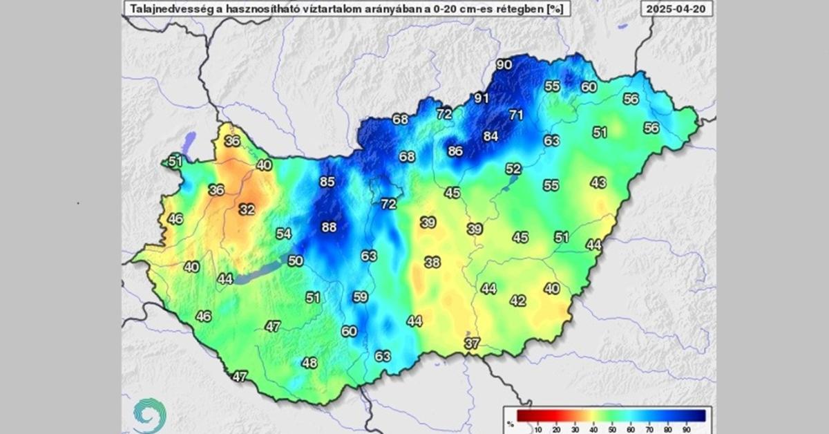 Kritikus szinten a talaj nedvességtartalma – ez a térség szomjazik leginkább
