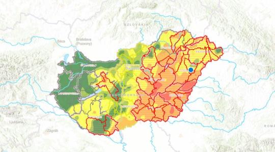 Frissülő aszálytérkép segíti a vízgazdálkodást és a beavatkozásokat Frissülő aszálytérkép segíti a vízgazdálkodást és a beavatkozásokat